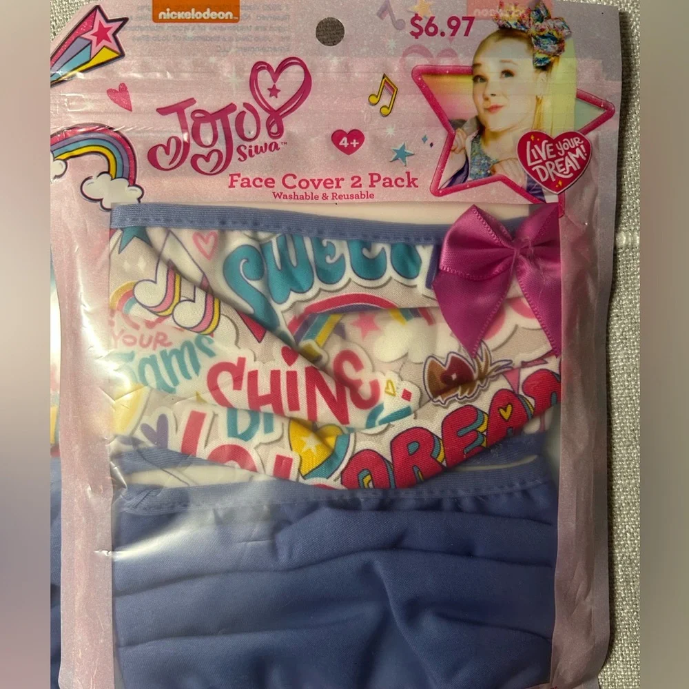 JoJo Siwa Face Masks (2 face masks total)